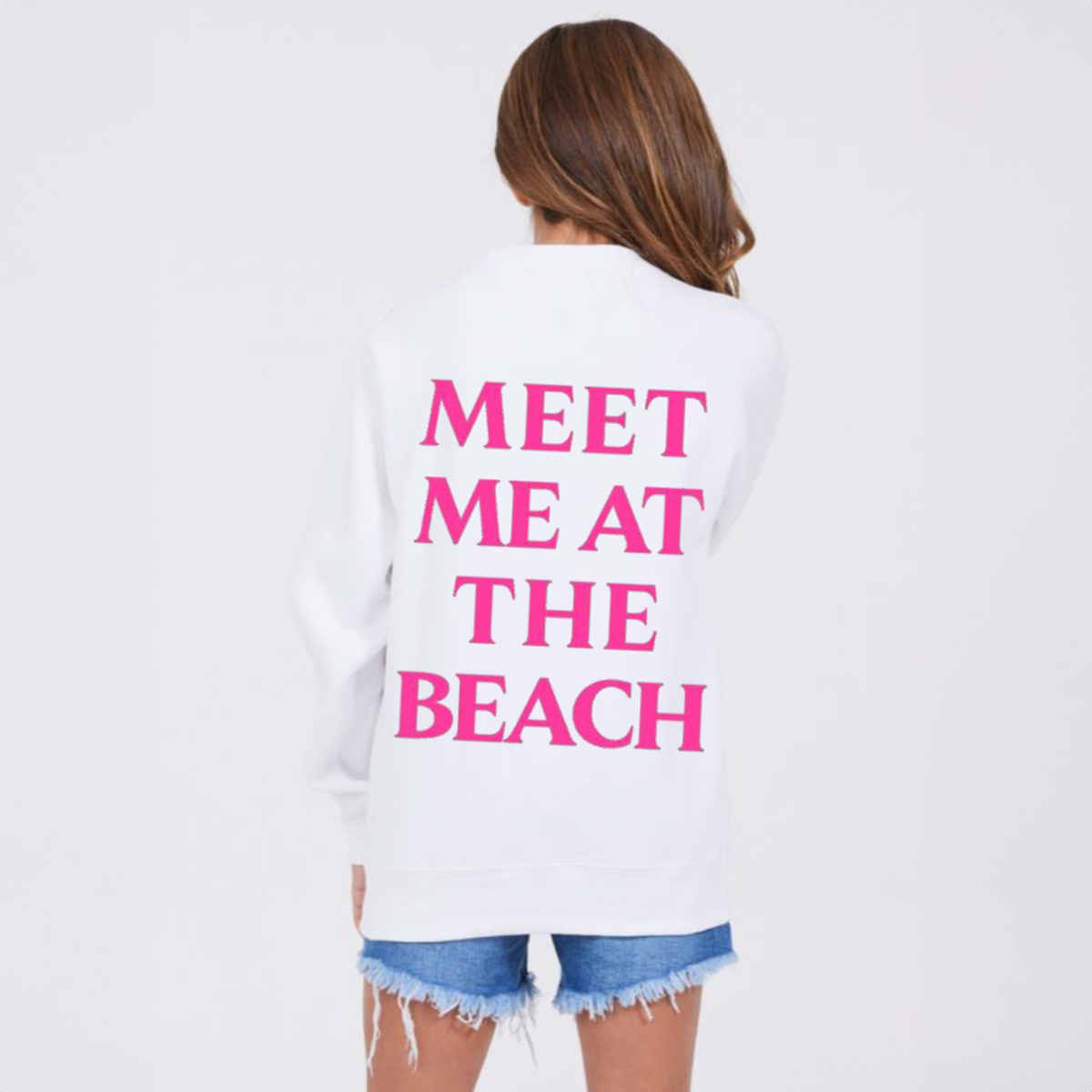 Meet Me at the Beach Oversized Pullover Sweatshirt