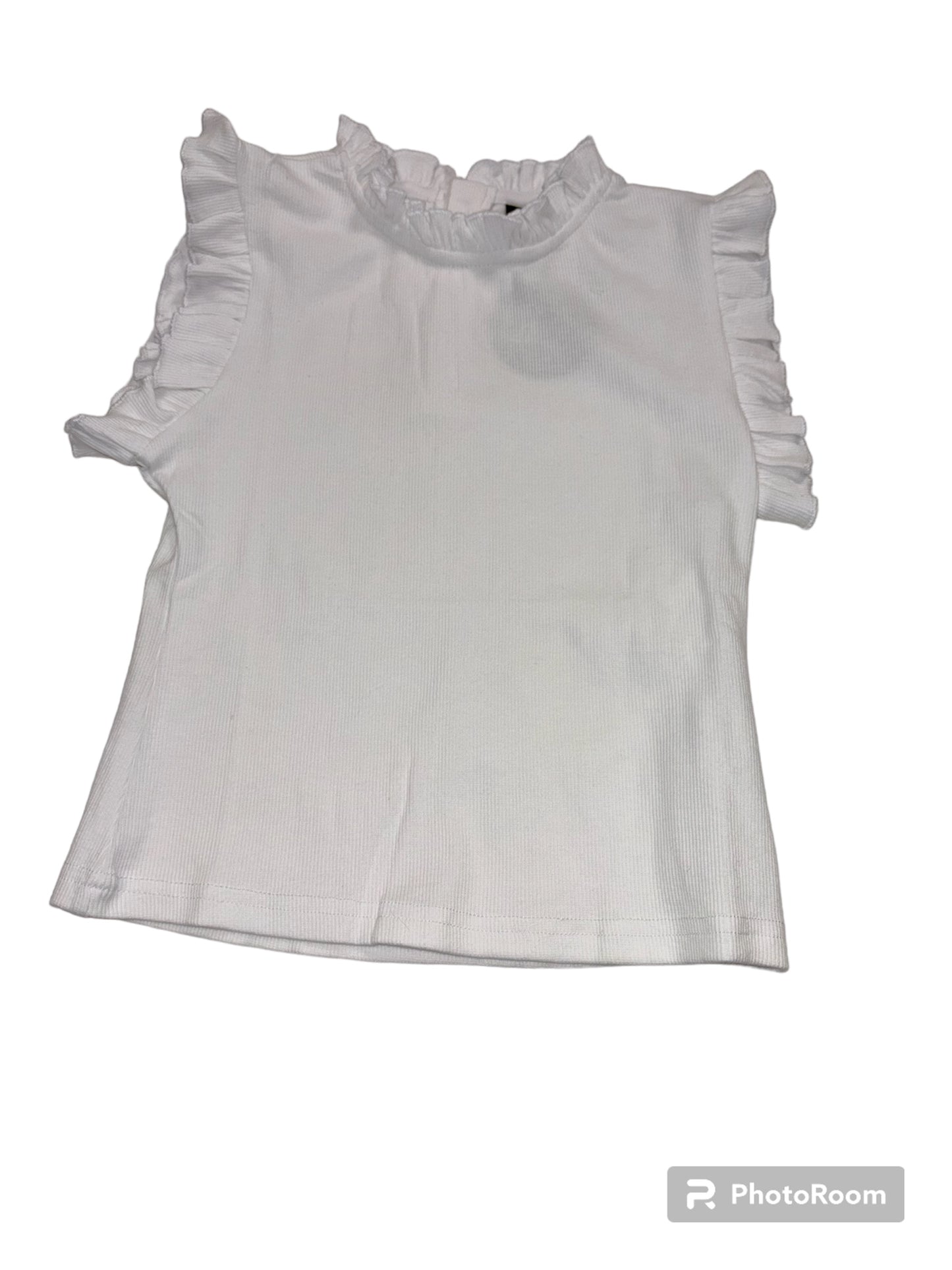 Little Olin White Ruffle Shirt