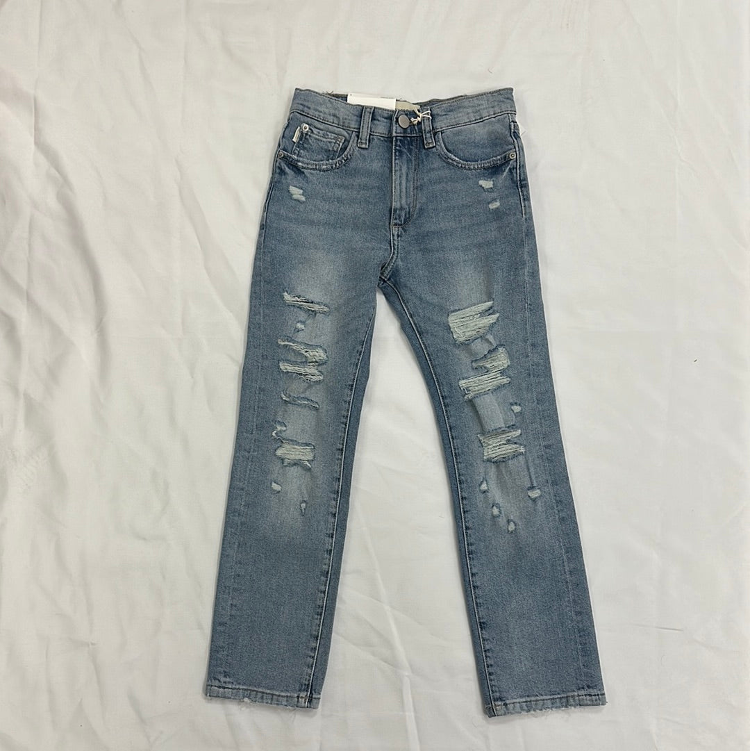 DL1961 Emie Straight High Rise (Ice Distressed)