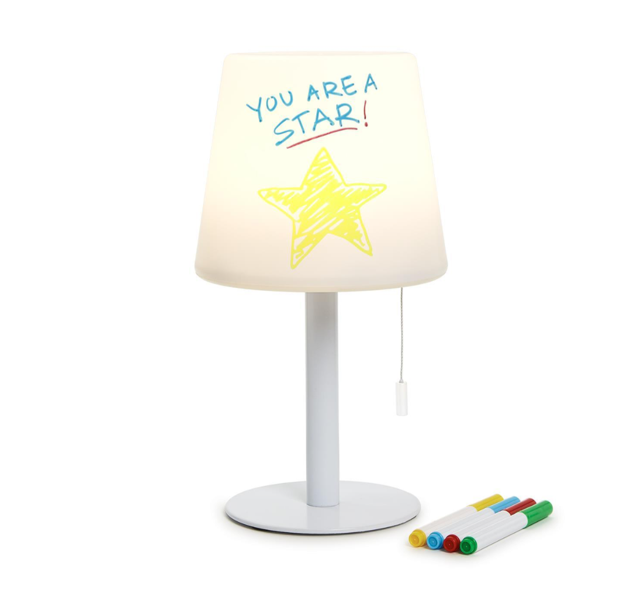 LED Cordless Table Lamp with Washable Markers