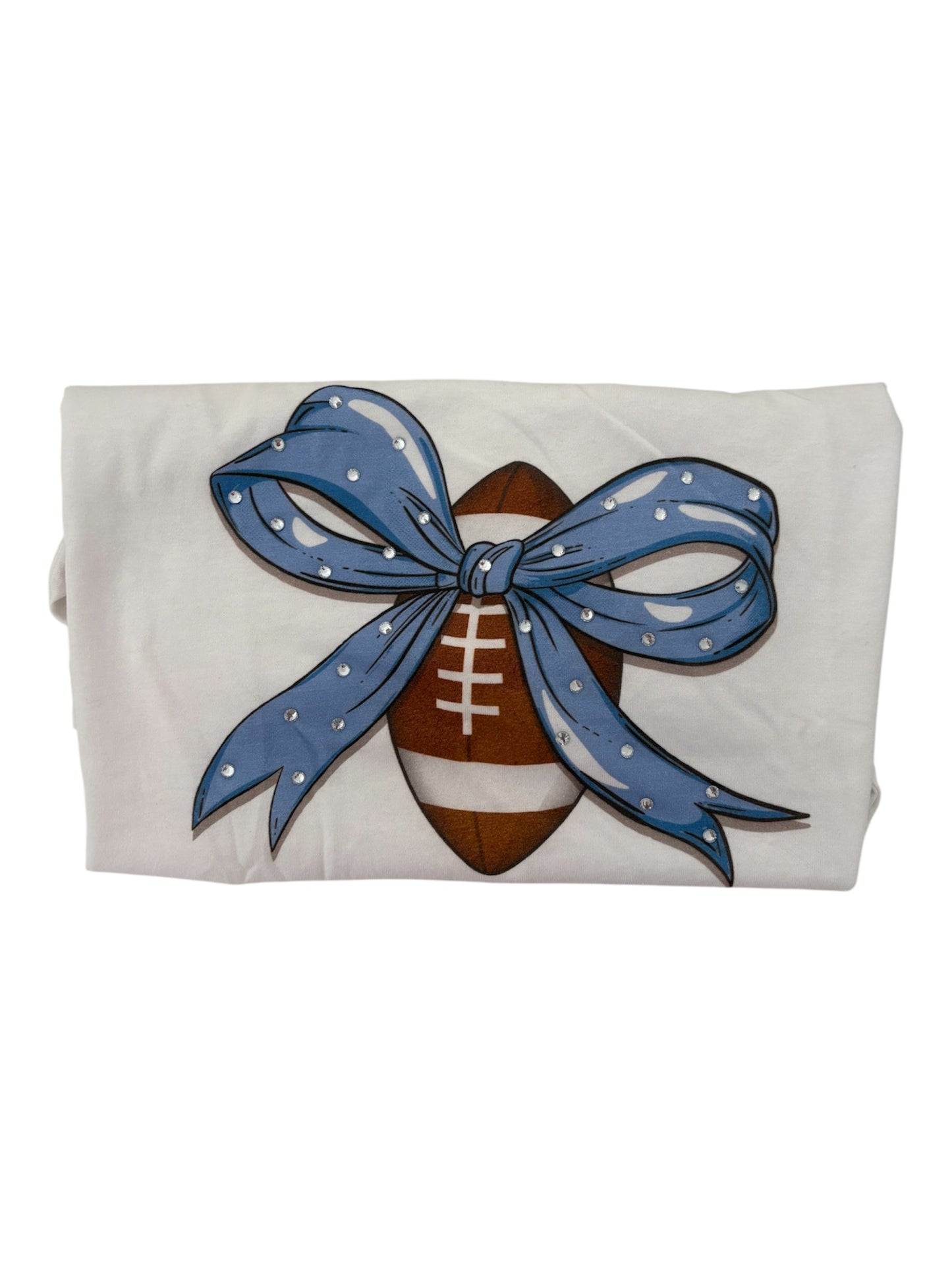 Football Bow Graphic T- Shirt
