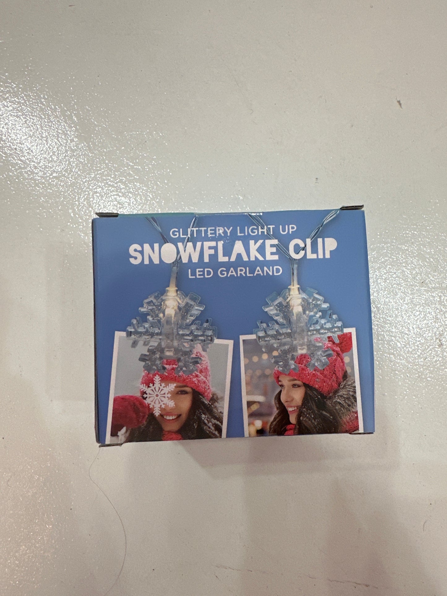 Glittery Light Up Snowflake Clip