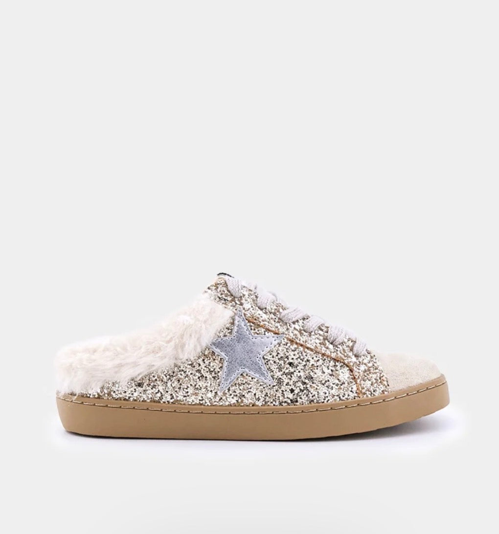 Shu Shop Pinah Mini Sneakers- Gold Glitter