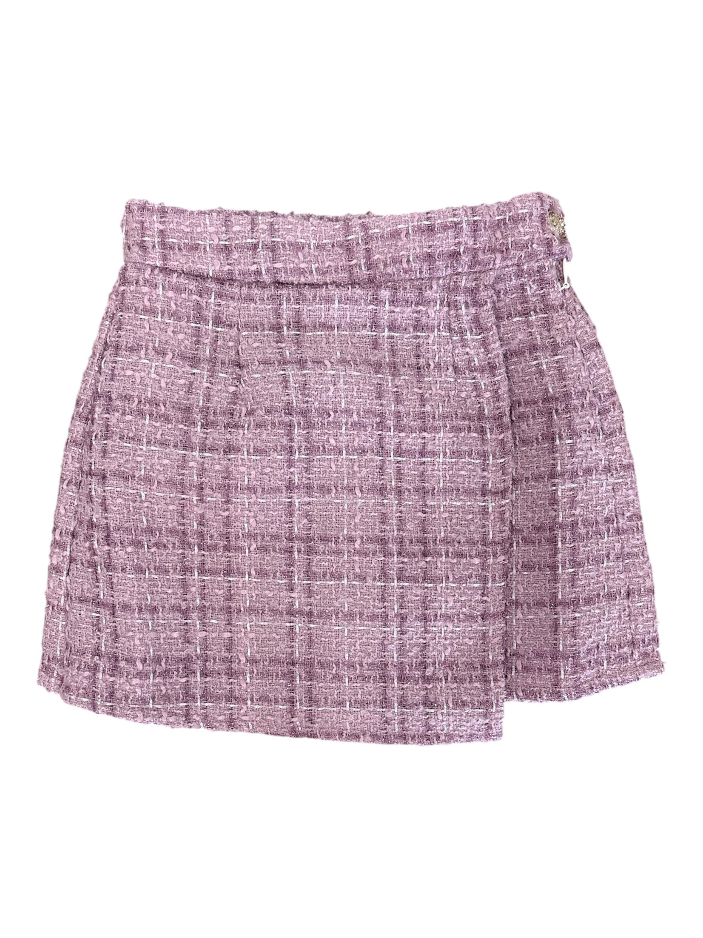 AW Lavender Tweed Ruffle Skort