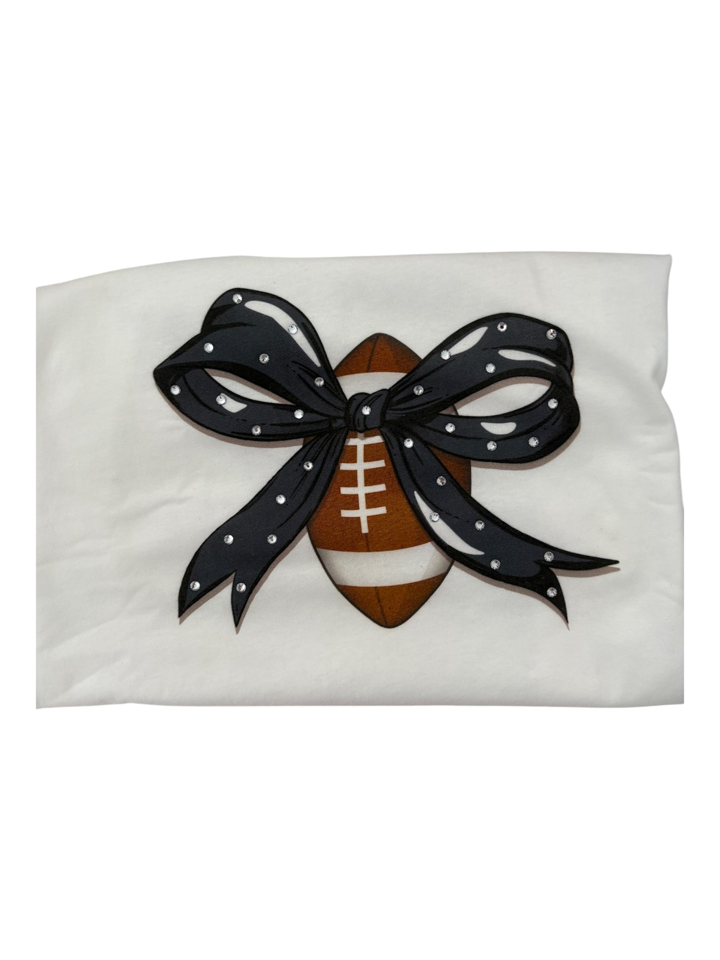 Football Bow Graphic T- Shirt