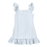 Little Olin Light Blue Ruffle Dress