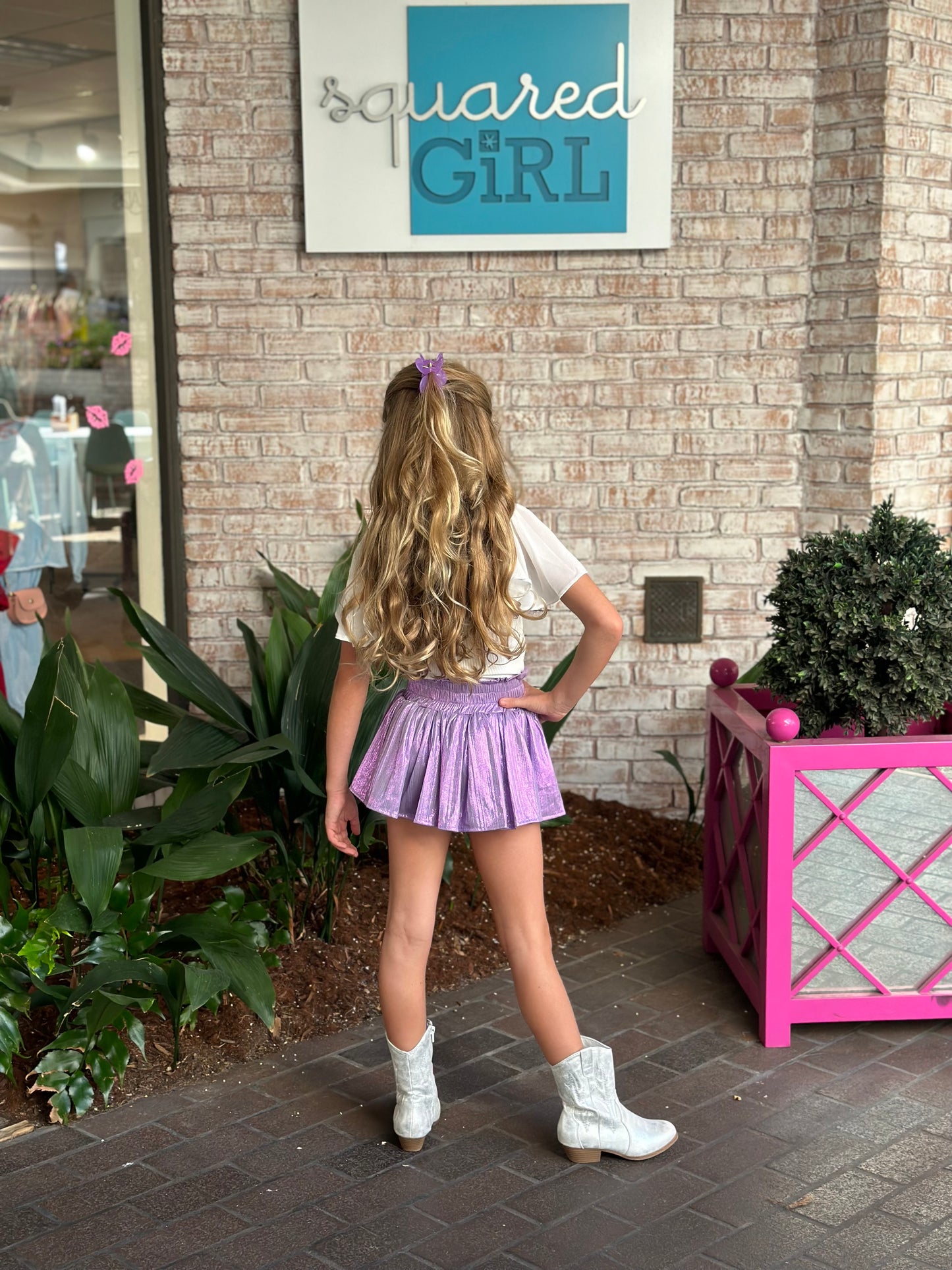 TweenStyle Purple Plisse Skort