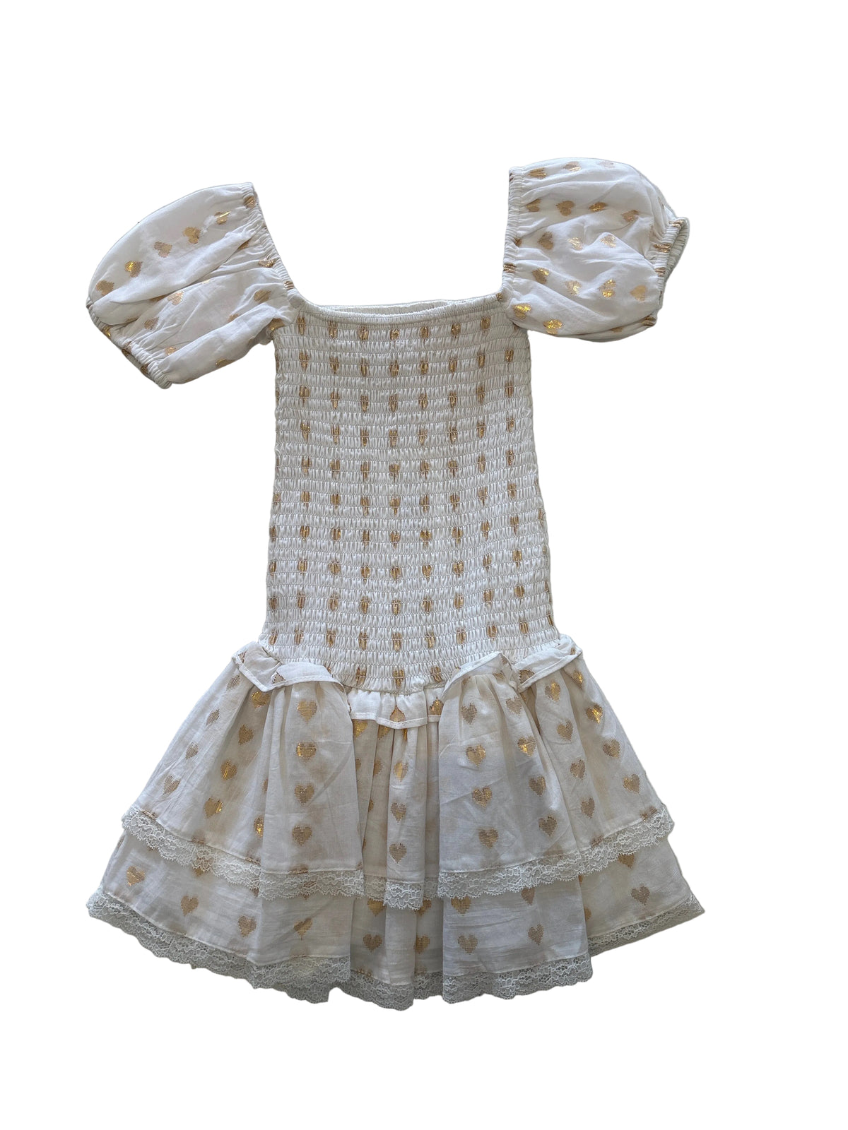Theme white smocked dress