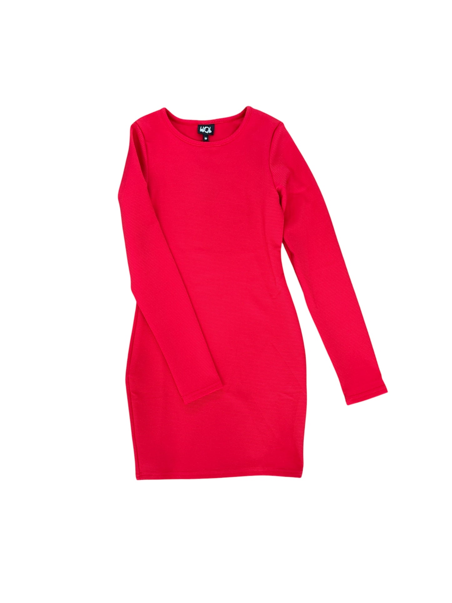Little Olin Red Ribbed Dress
