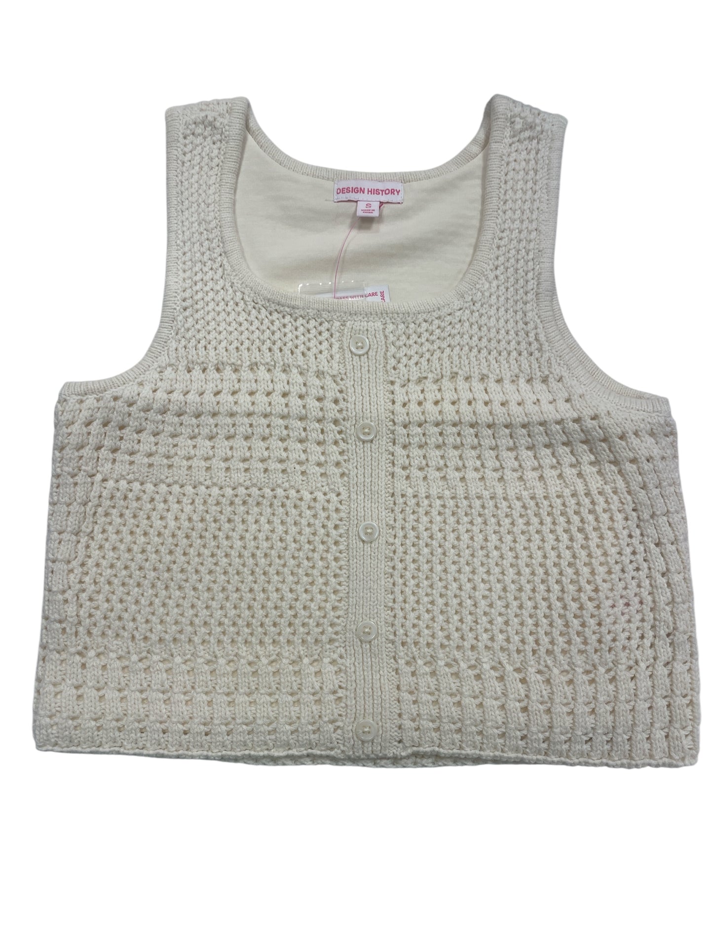 Design History Girl Vanilla Threaded Tank