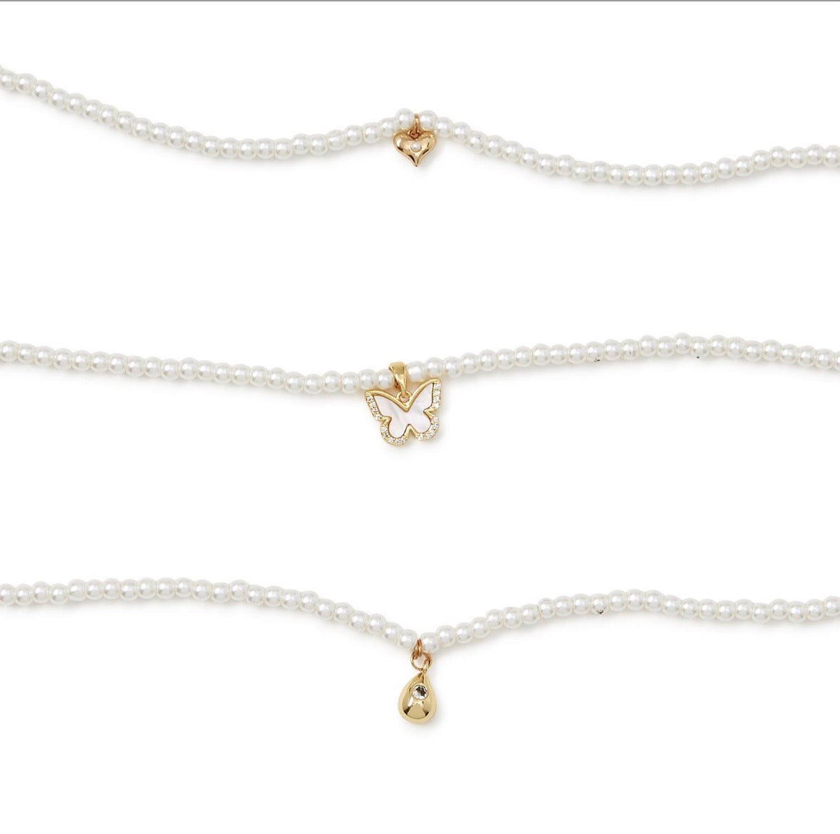 Pearl Necklace w/charm