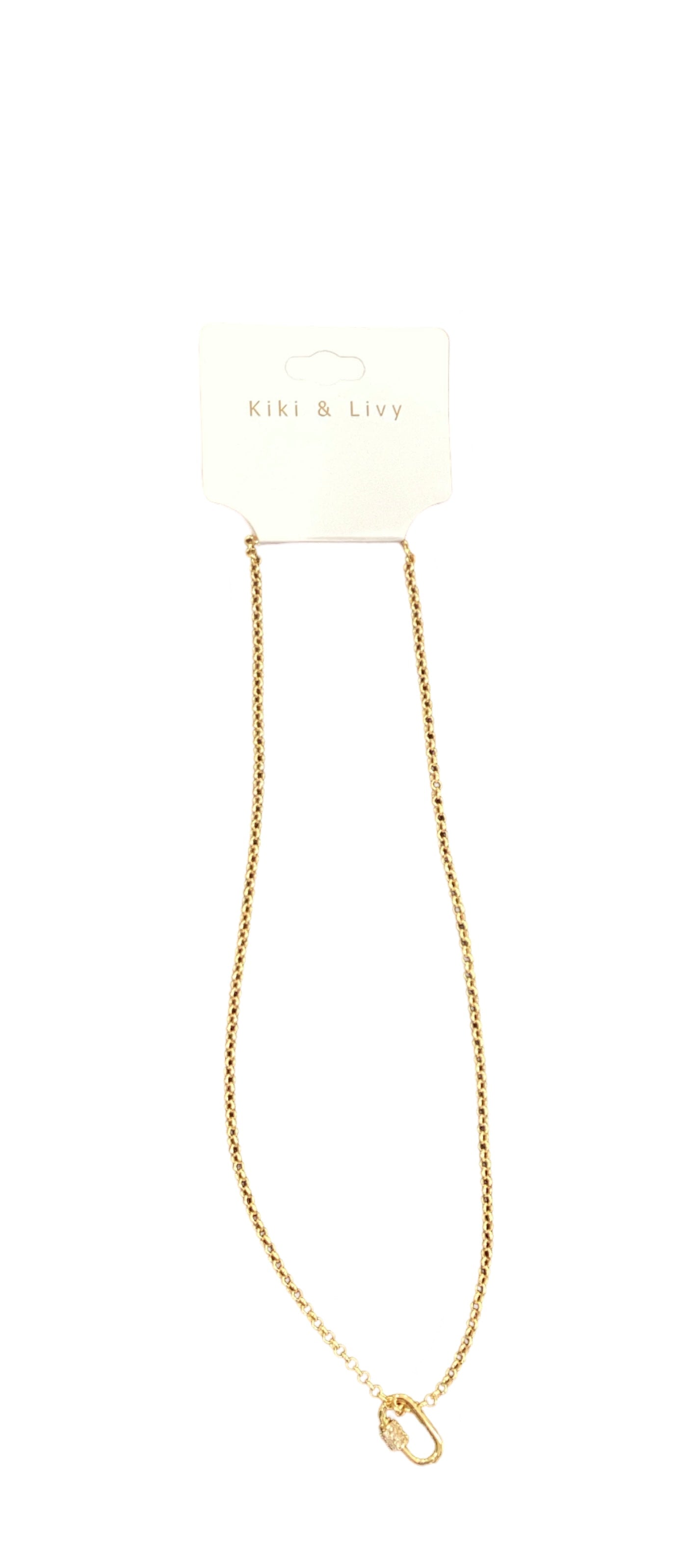 Kiki & Livy Gold Lock Necklace