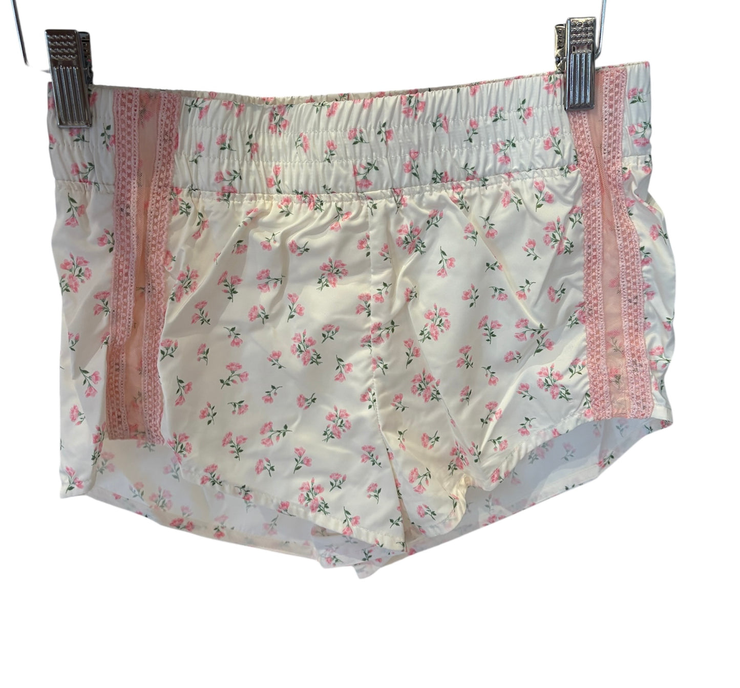 Pink floral shorts