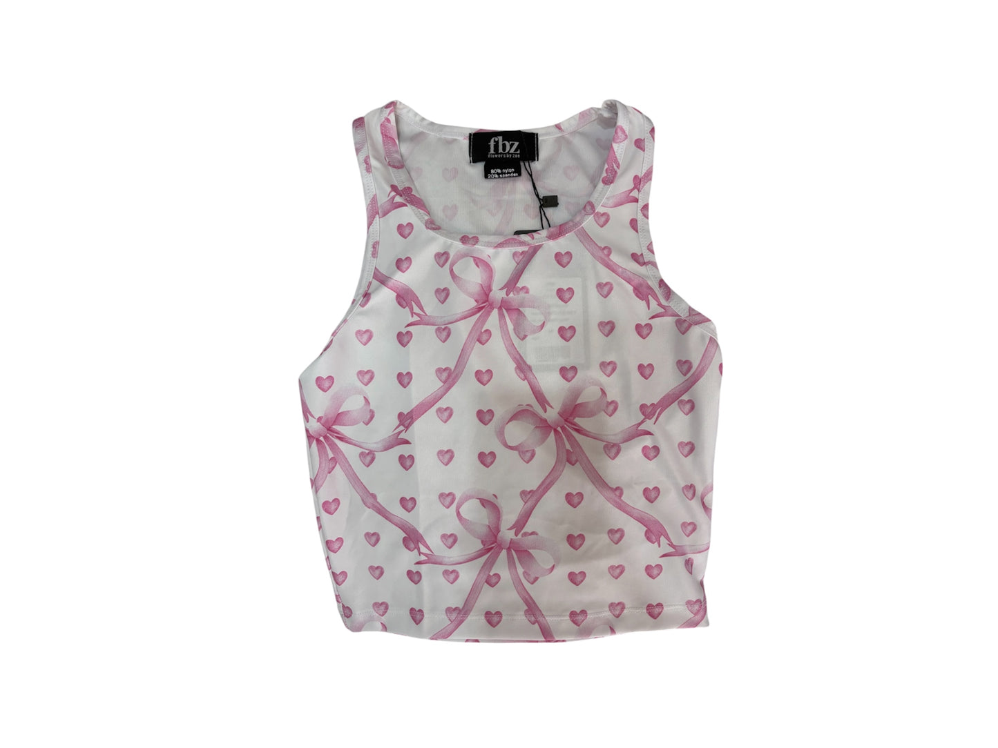 Pink Bow Heart Tank