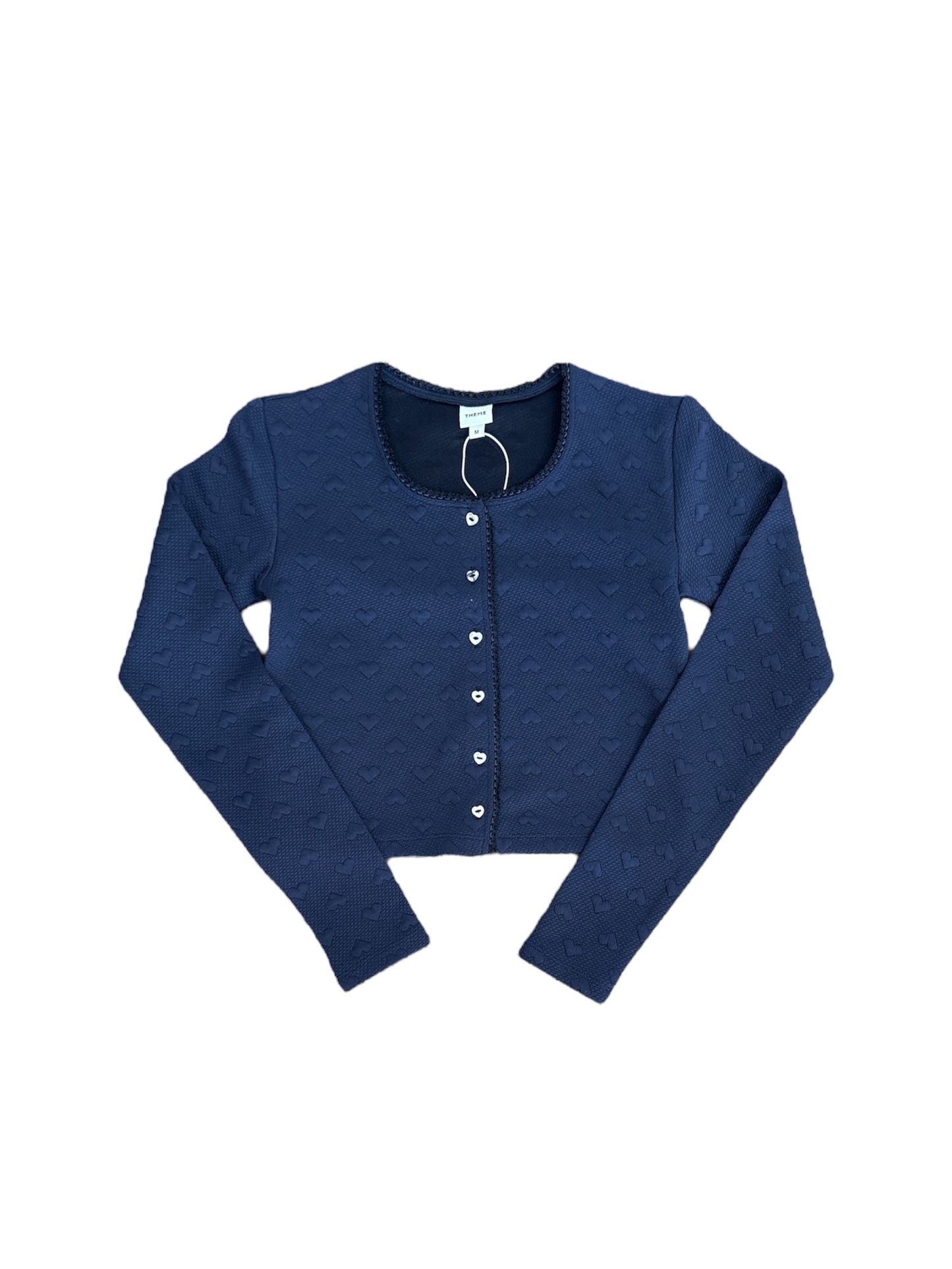 Theme Navy Heart Cardigan