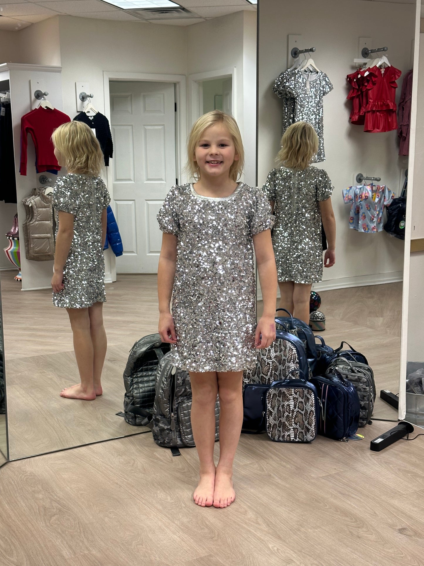 Mia Silver Sequin dress