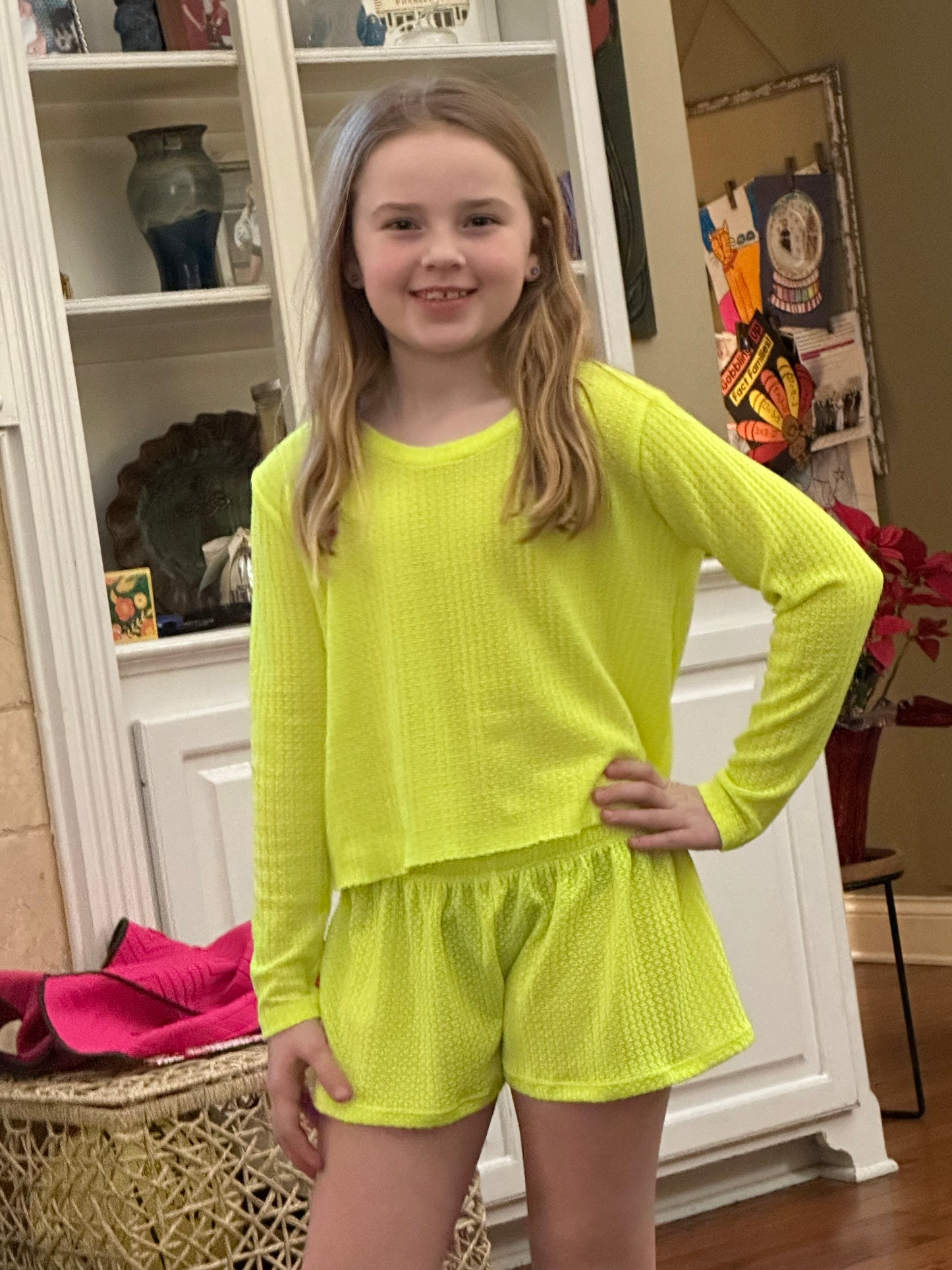 Tweenstyle neon waffle shorts