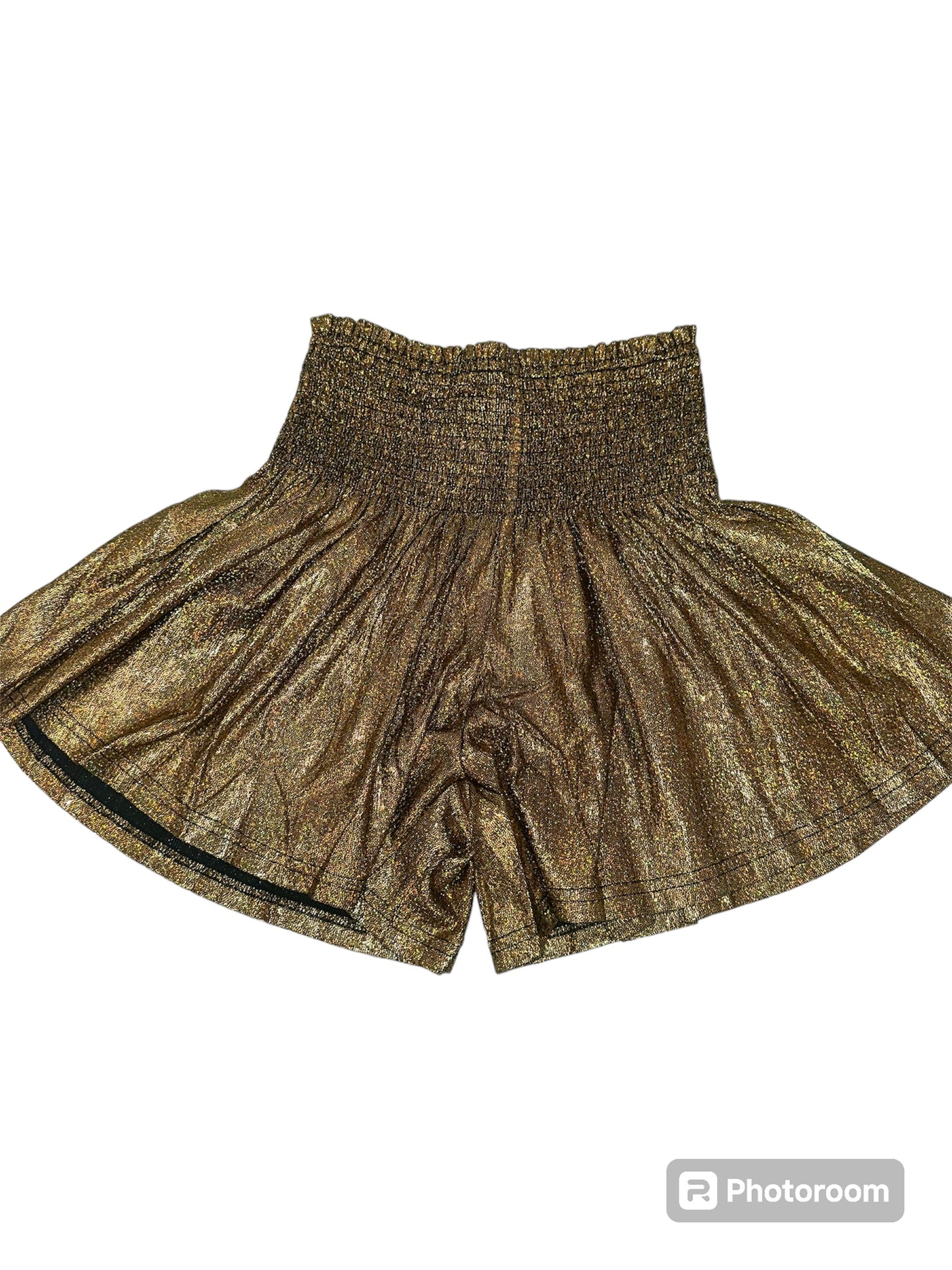 Molly Bracken Gold Knit Shorts