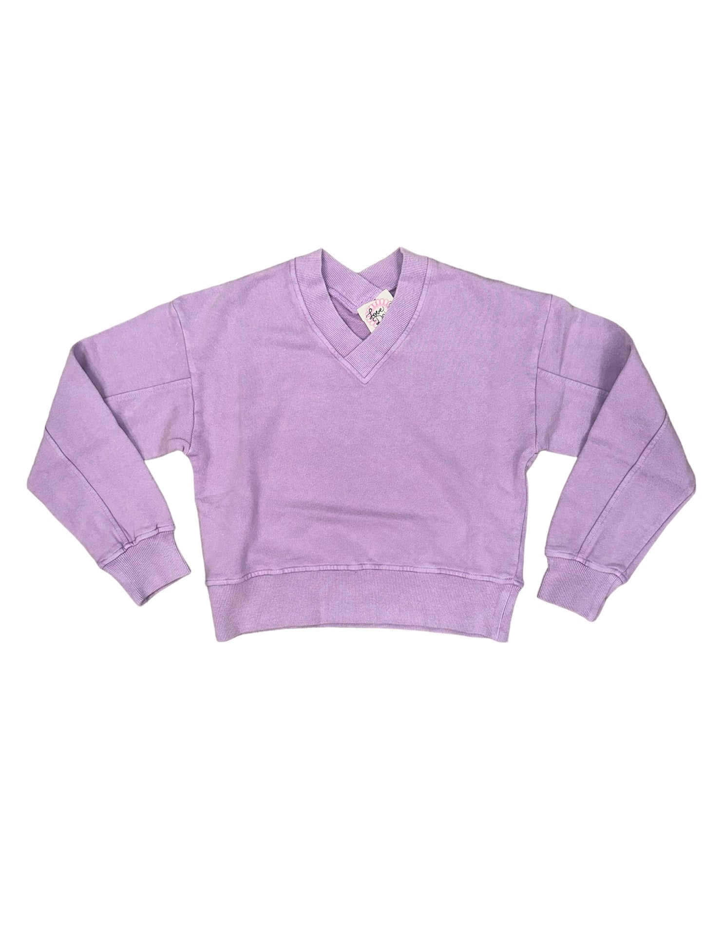 Double V Neck Sweat Top