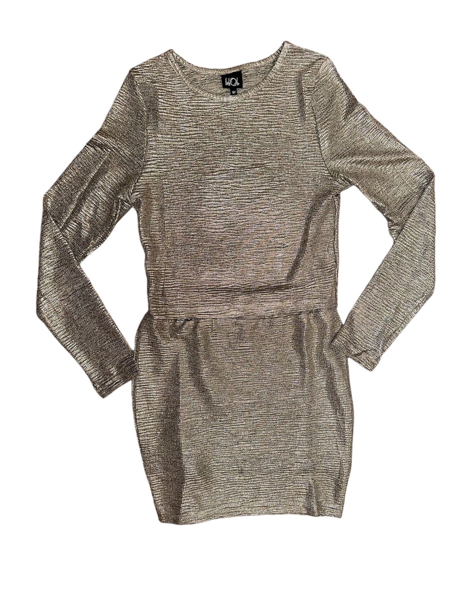 Little Olin Shimmer Pewter Skirt