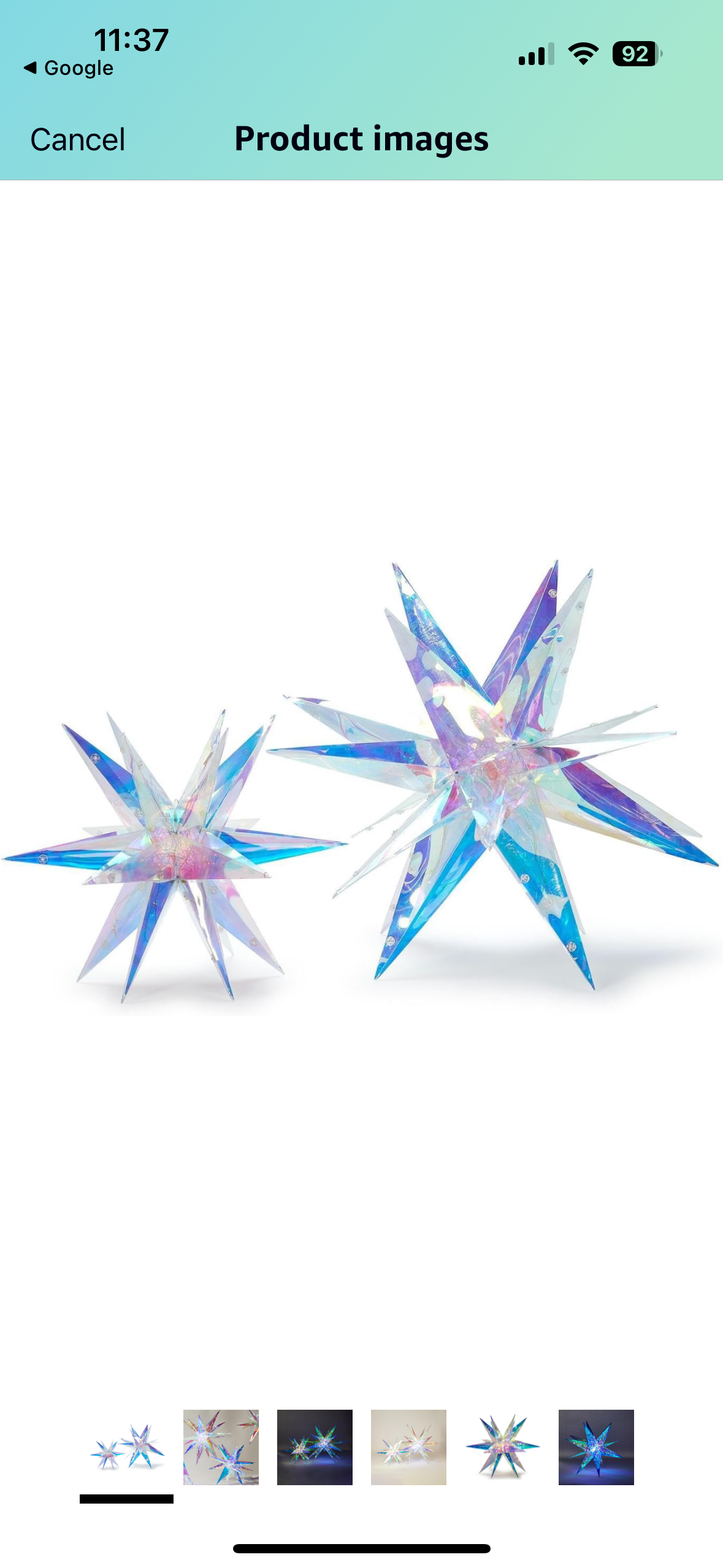Iridescent LED Burst Star Large