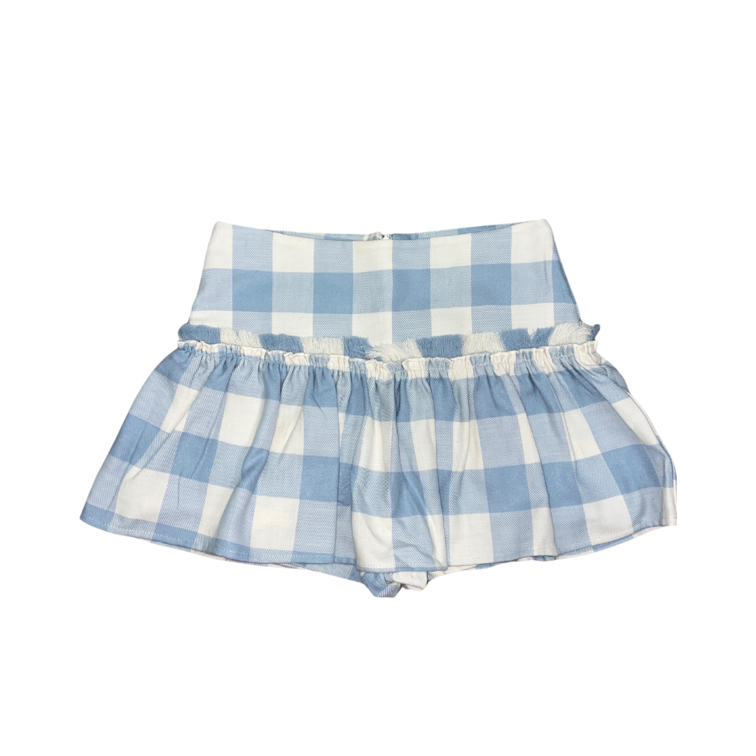 Plaid Skort Blue