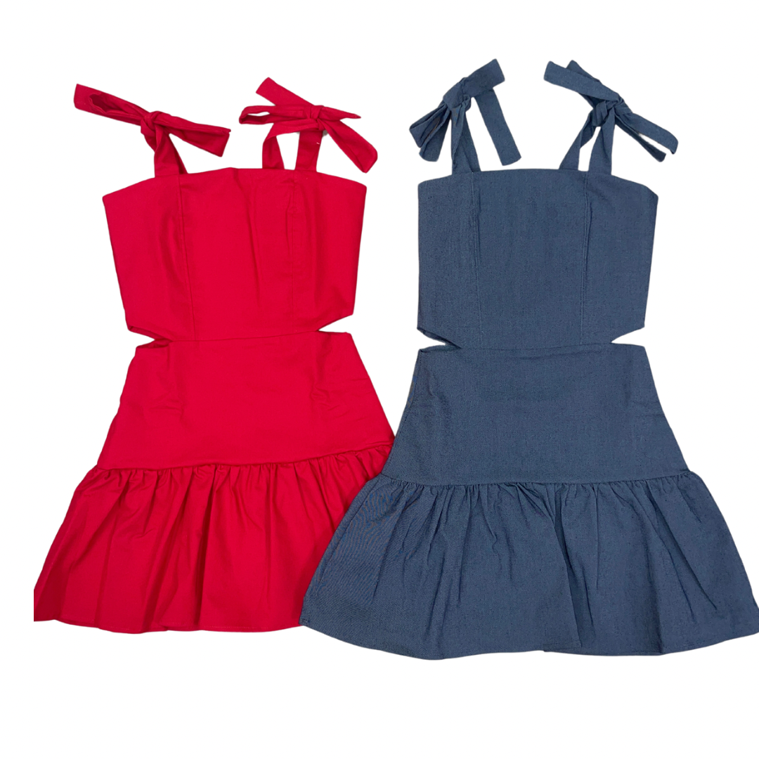 Cutout Tie Strap Dress