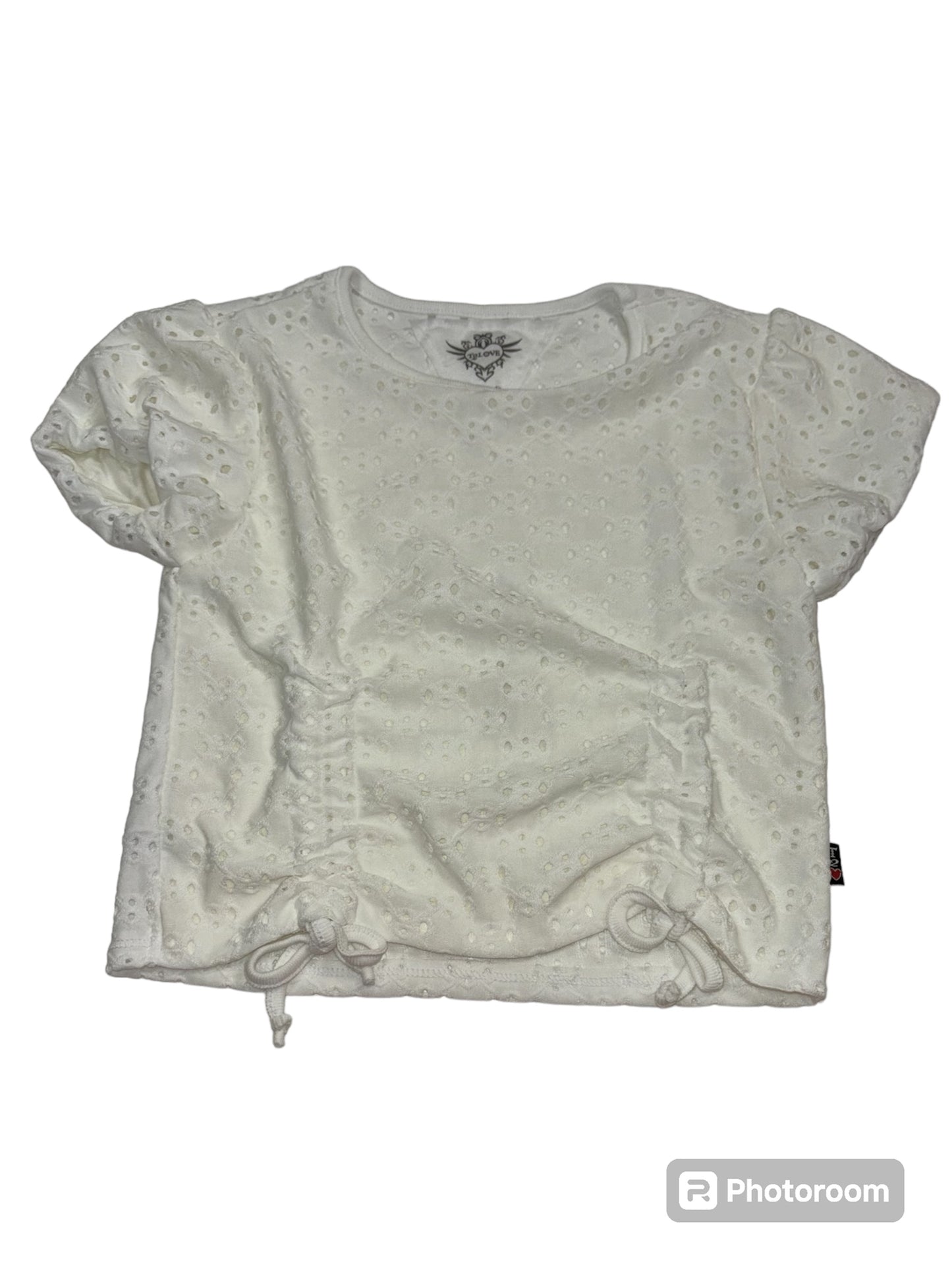 T2Love Short Sleeve Double Rouched Top