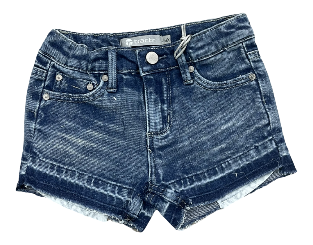 Tractr Dark Wash Denim Shorts (4-6x)