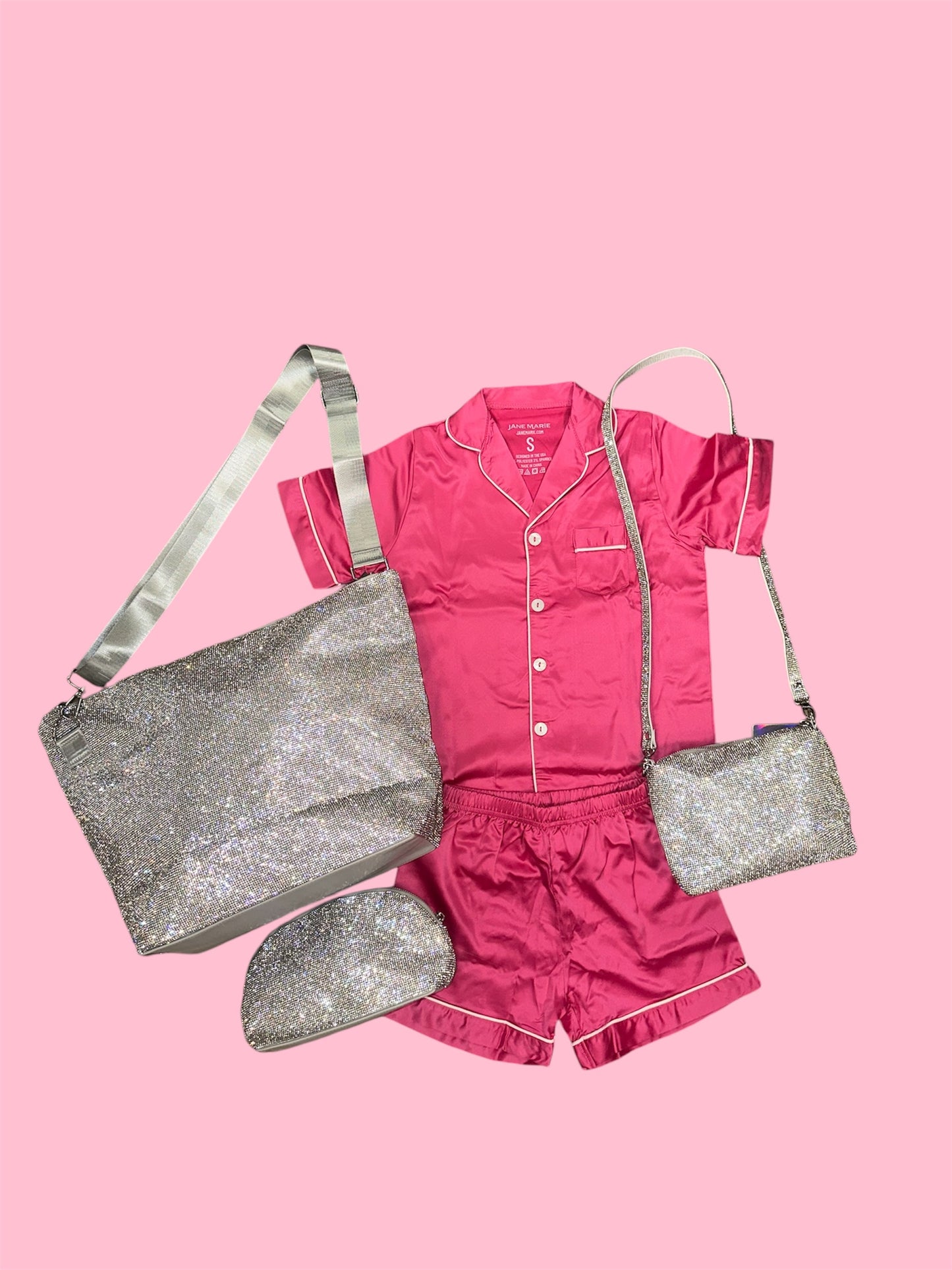 Hot Pink Pajama Short Set