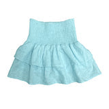 Little Olin Turquoise Smocked Ruffle Skort