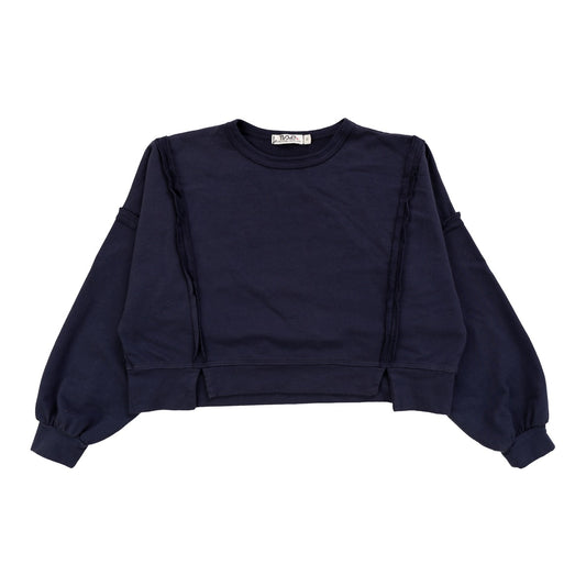 L/S RAW EDGE H/L SLIT WIDE TOP