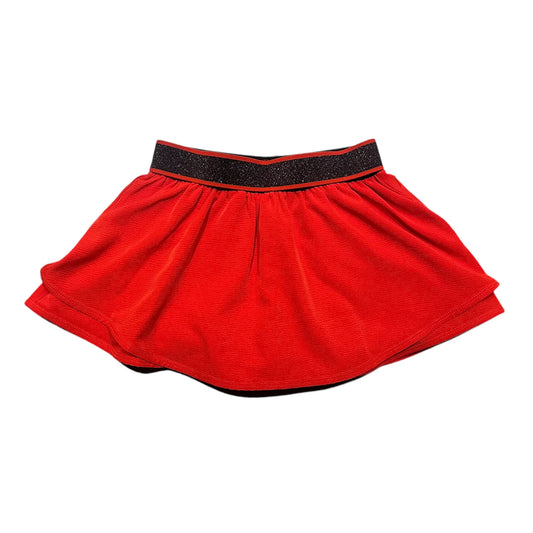 Little Olin Red Gathered Mini Skort