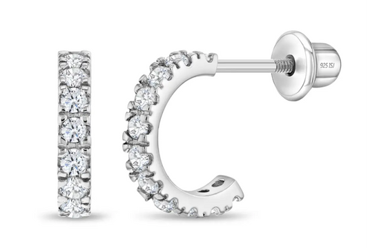 In Season Silver Half Hoop