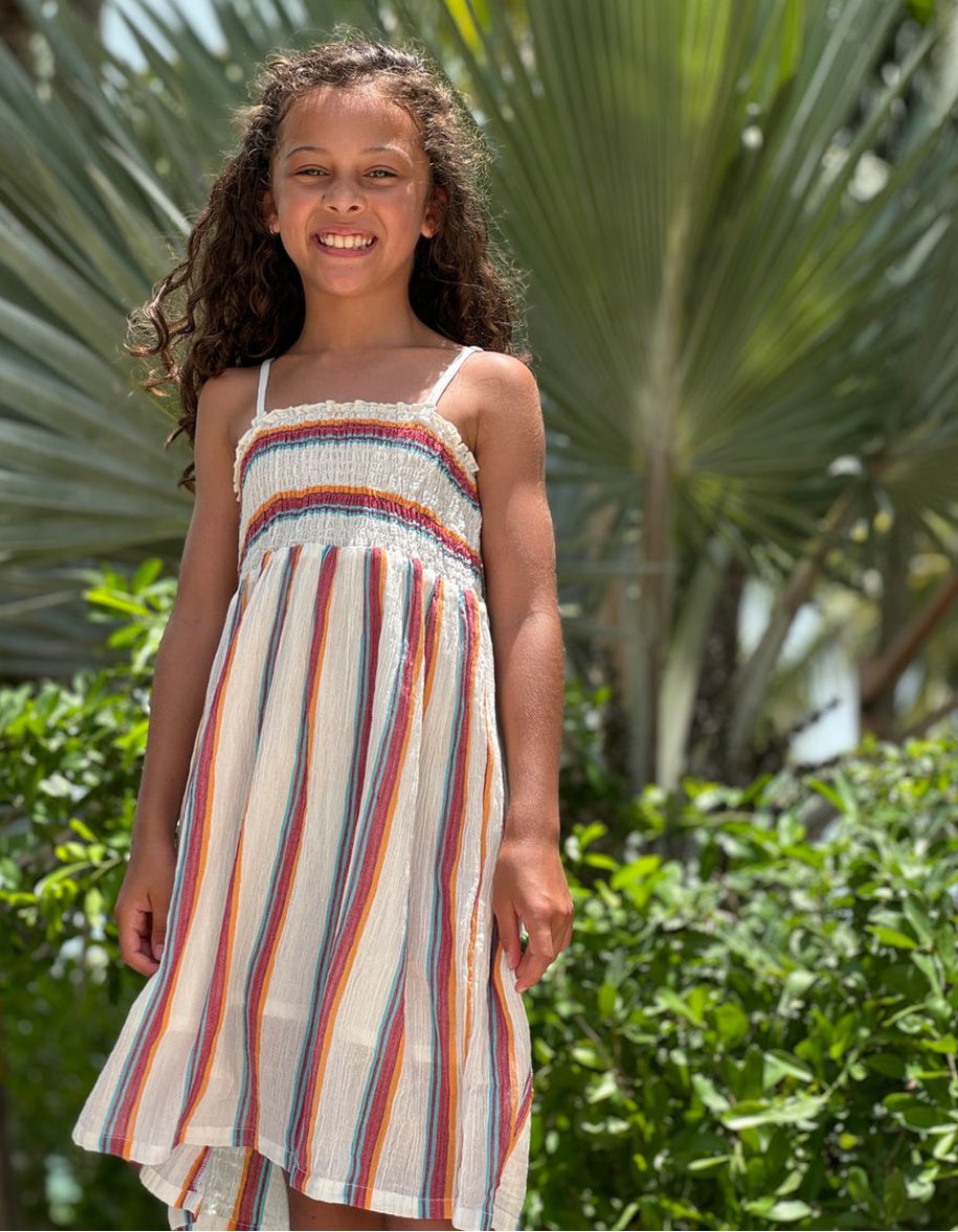 Shirred Strappy Sundress
