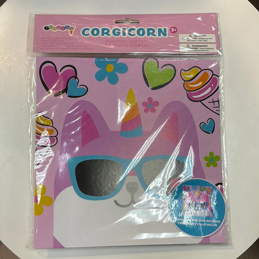 iScream corgicorn pom pom craft kit