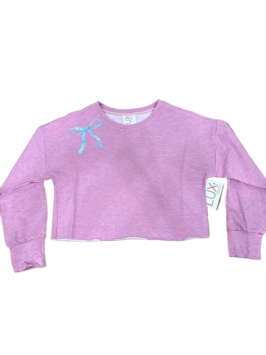 Bow Cropped Sweatshirt