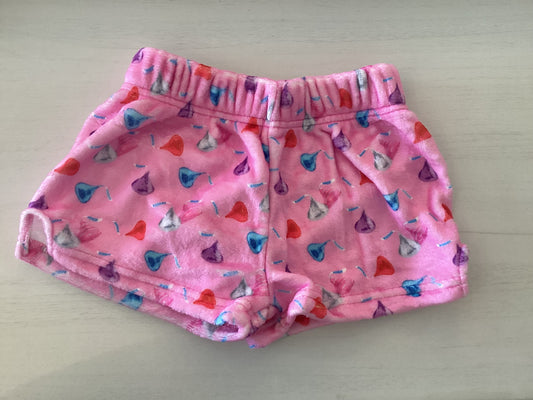 Preppy Goose chocolate kisses plush shorts