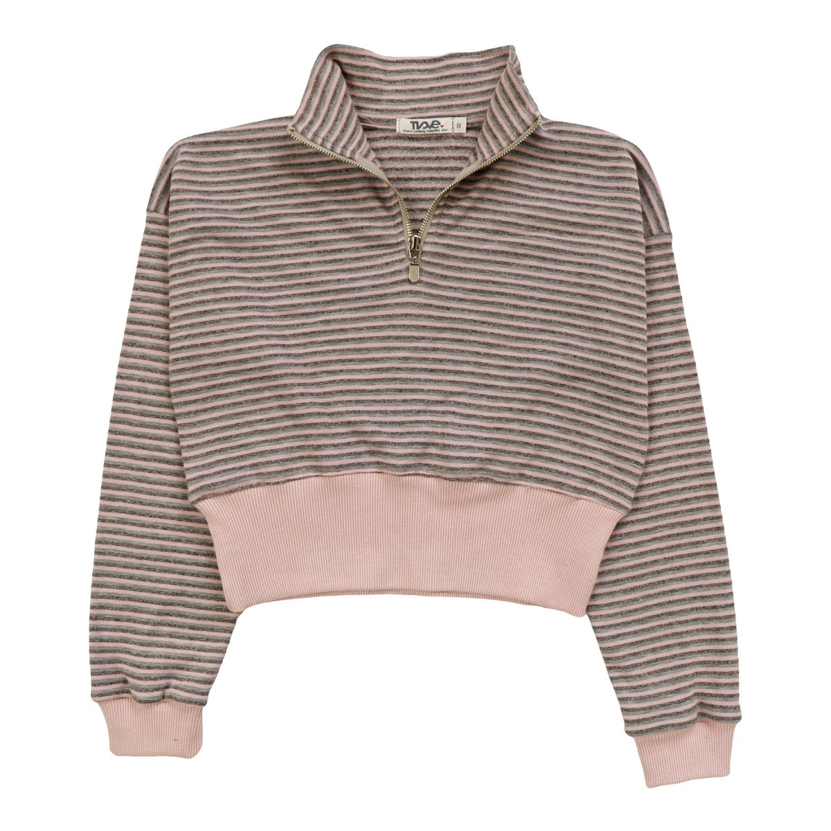 L/S 1/4 ZIP MOCK NECK TOP