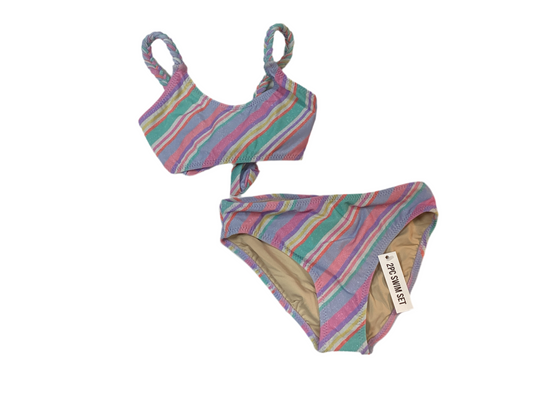 Shimmer Tie Back- Diagonal Stripes