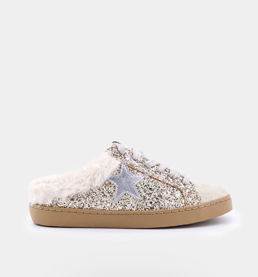 Shu Shop Pinah Mini Sneakers- Gold Glitter