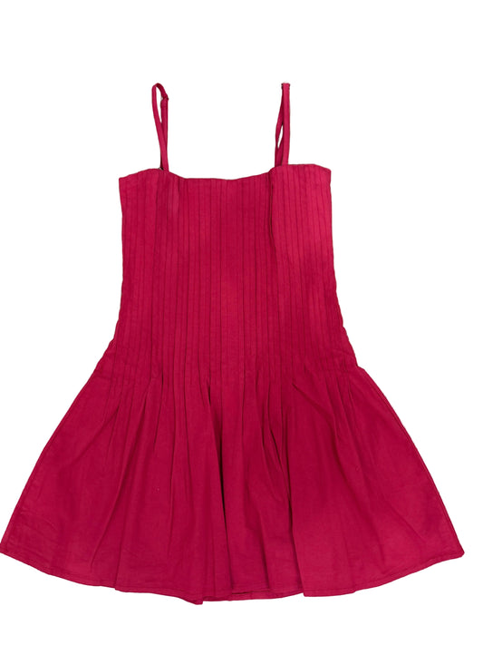 Mini Pleats Dress - Red