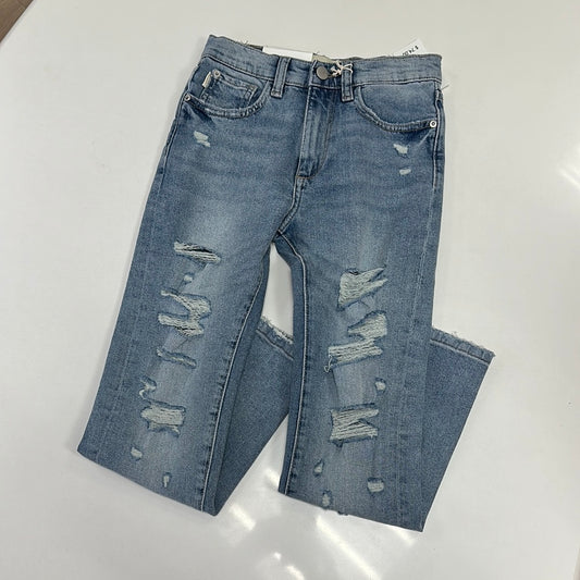 DL1961 Emie Straight High Rise (Ice Distressed)