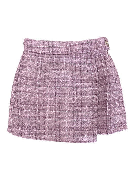 AW Lavender Tweed Ruffle Skort