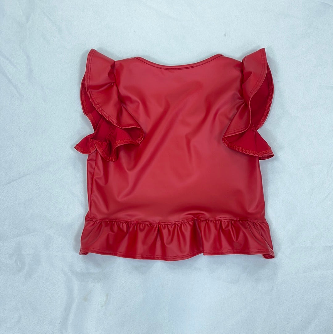 Tweenstyle red pleather tank