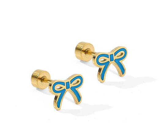 Nap Studs - Sadie Bow True Blue