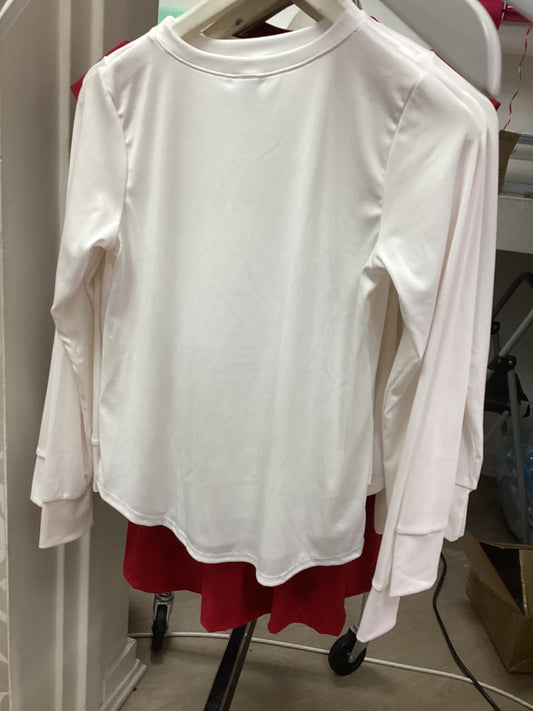 ERGE Barcelona ribbed long sleeve top white