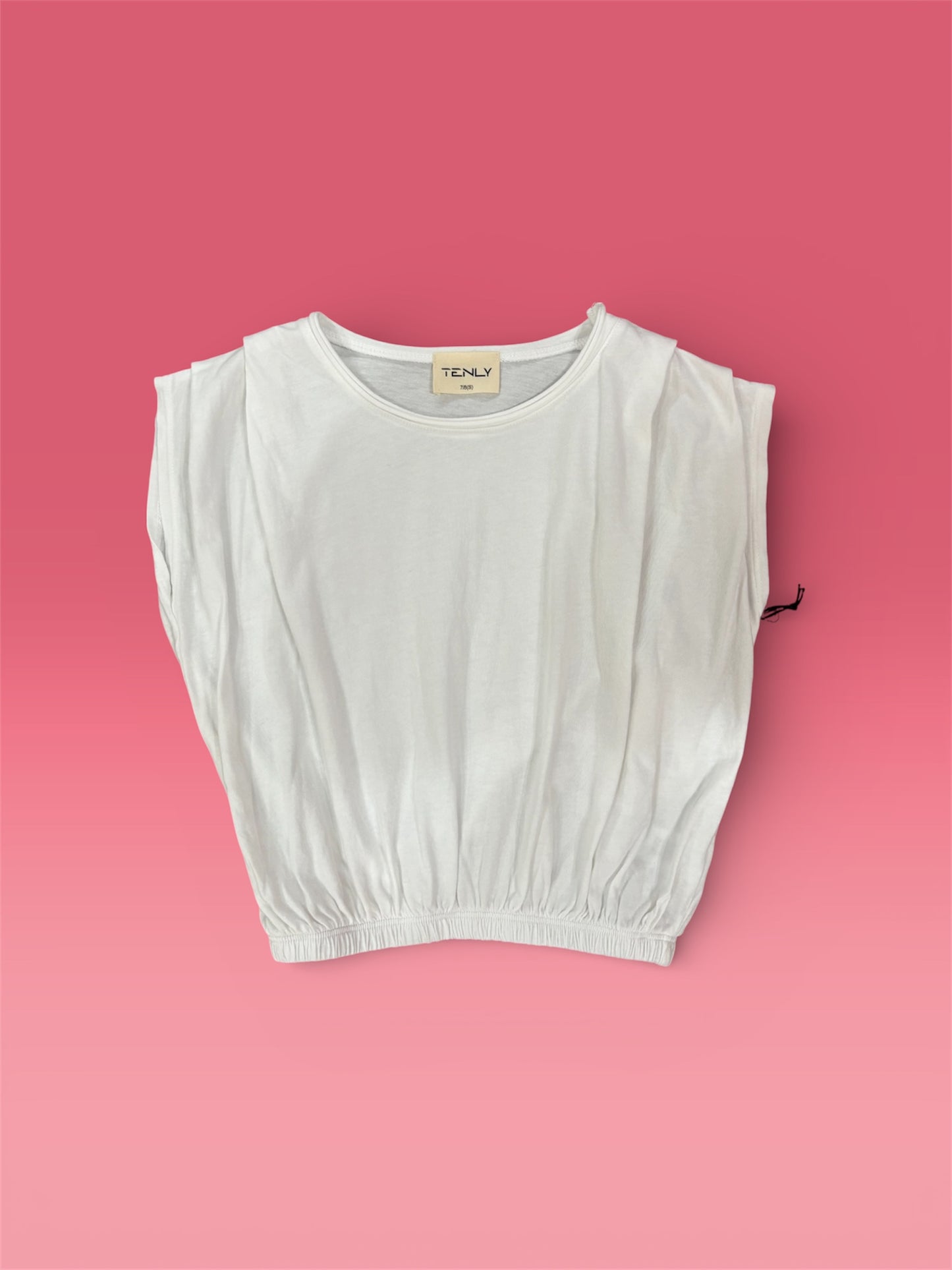 Cotton Jersey Shoulder Pleated Tank
