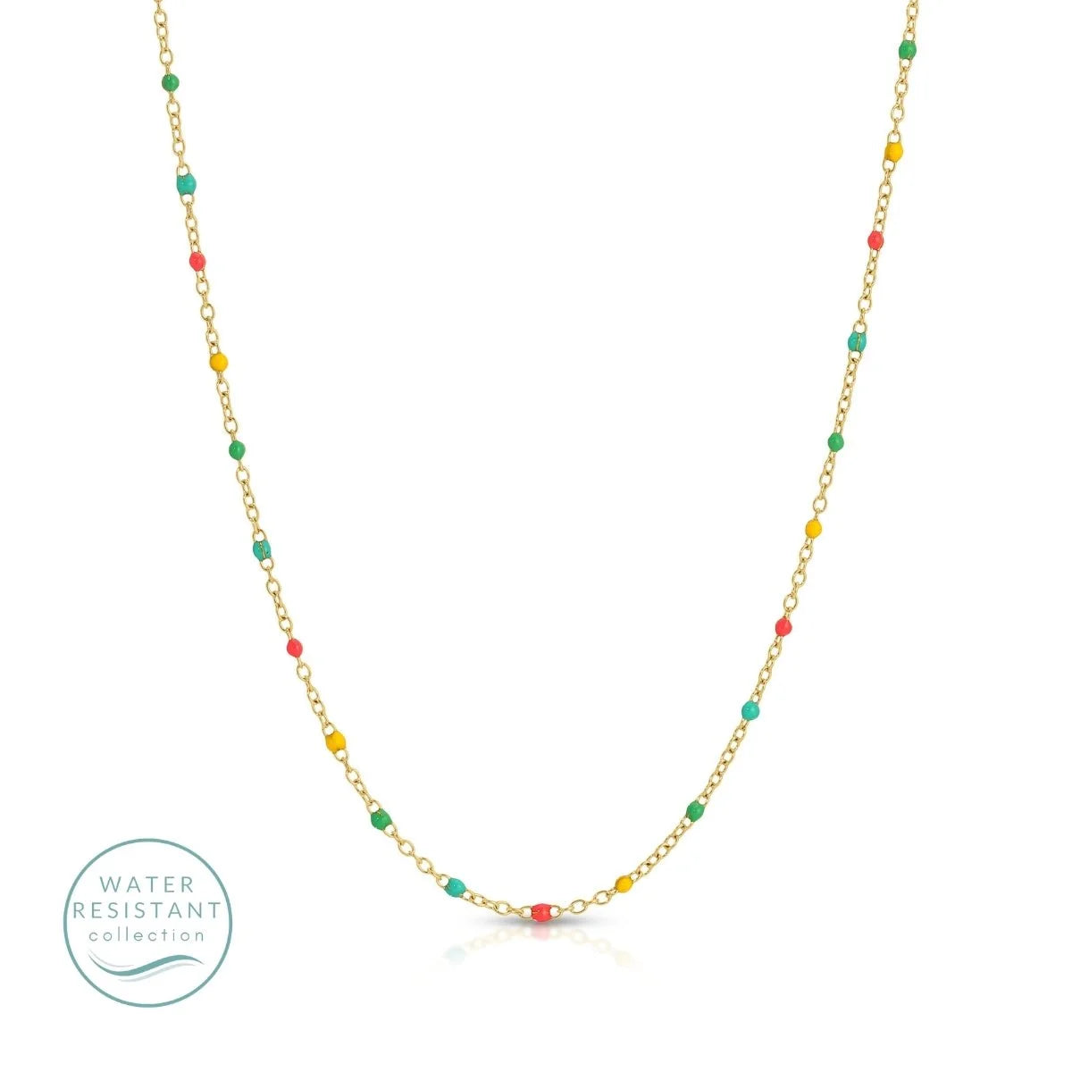 Splendid Iris dotted chain necklace