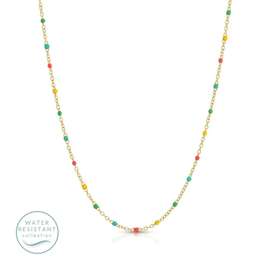 Splendid Iris dotted chain necklace